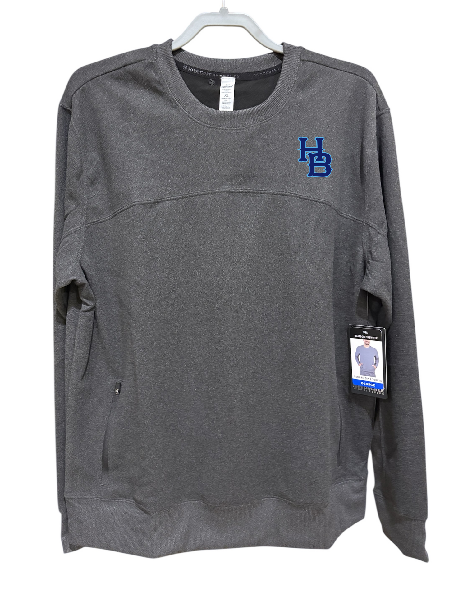90 Degree by Reflex - Har-Ber "HB" Damson Crew Sweatshirt